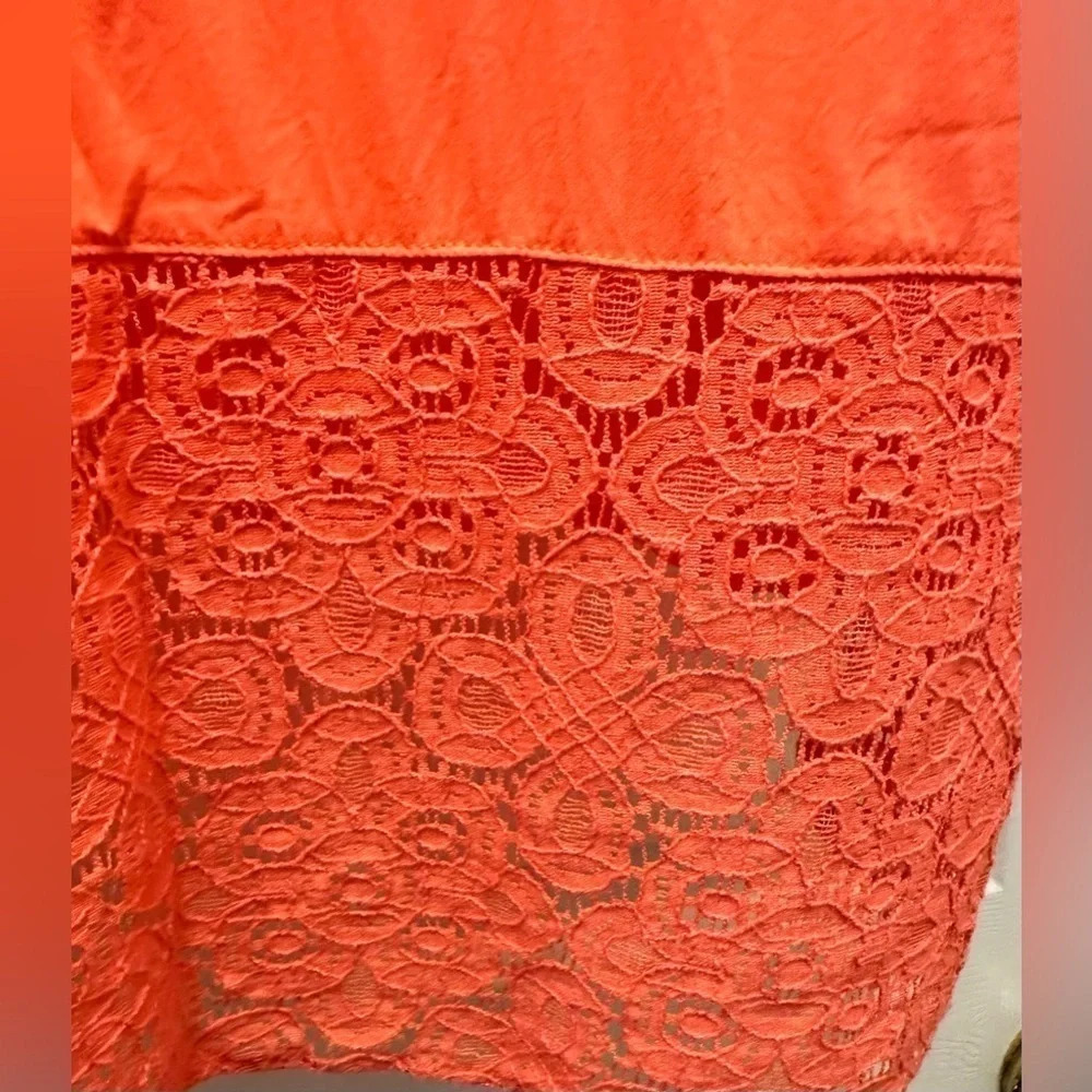 Stylus Women’s Coral Lace Blouse Size XL - Picture 4 of 6